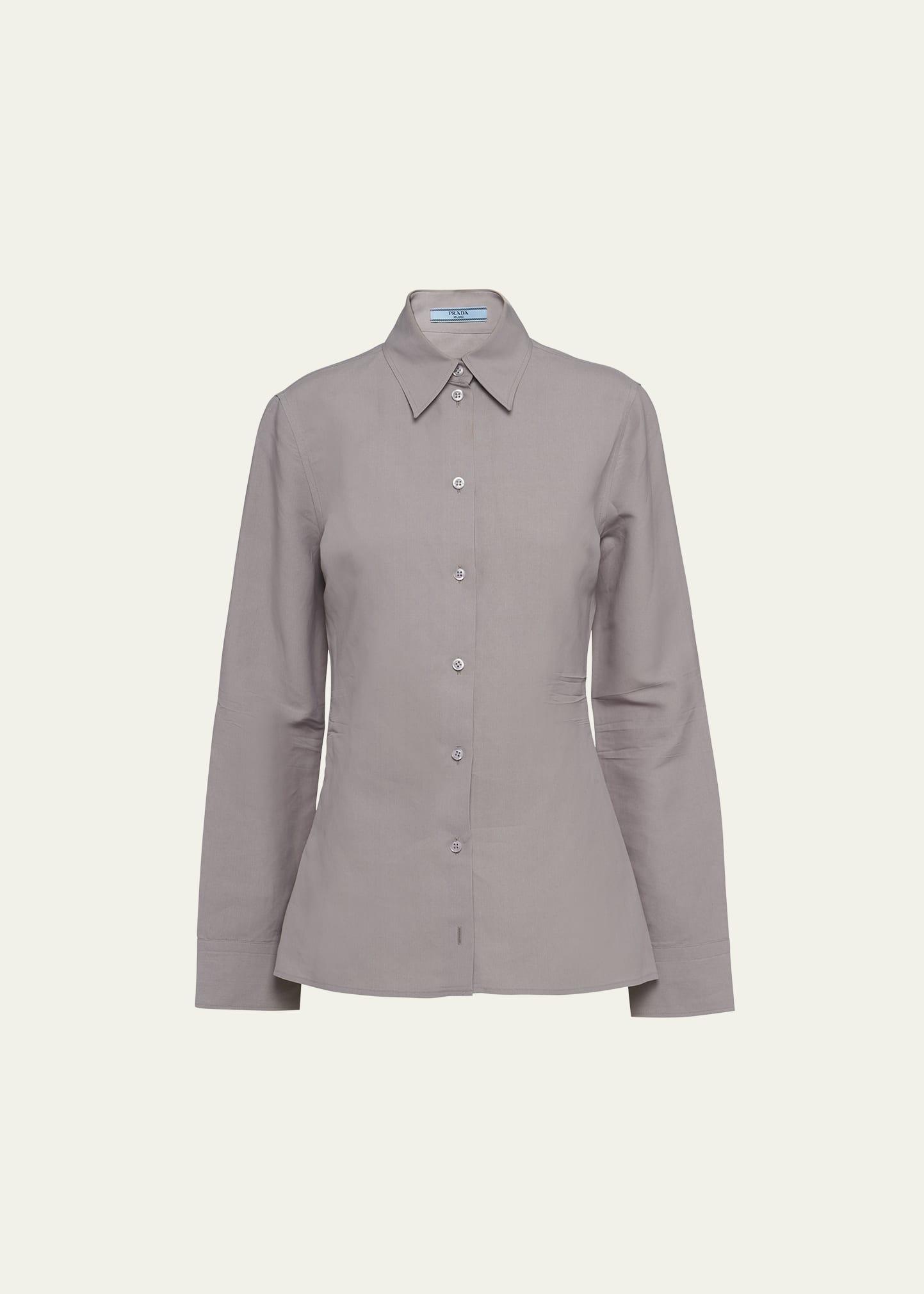 slim button-down paper shirt