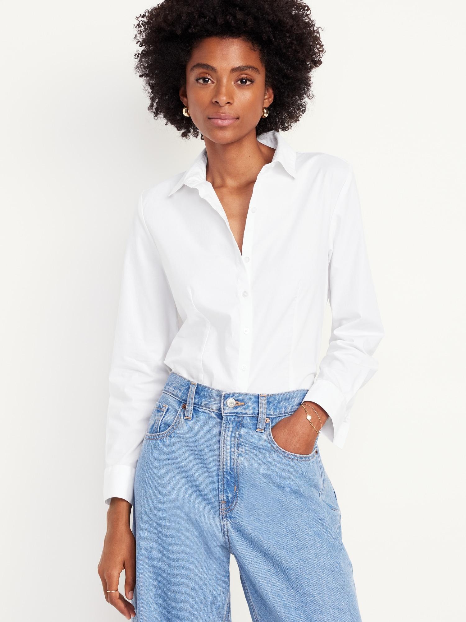 slim button-down shirt