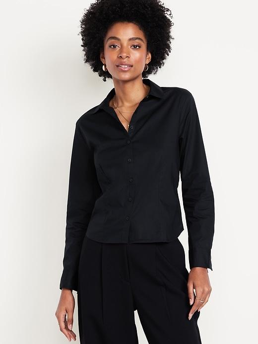 slim button-down shirt