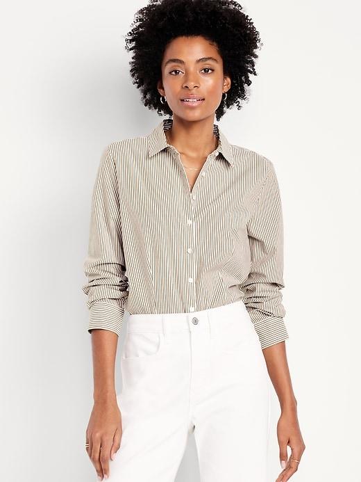 slim button-down shirt