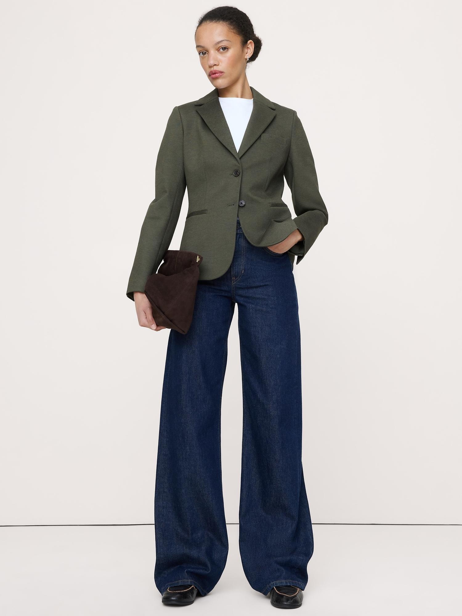 slim everywhere ponte blazer