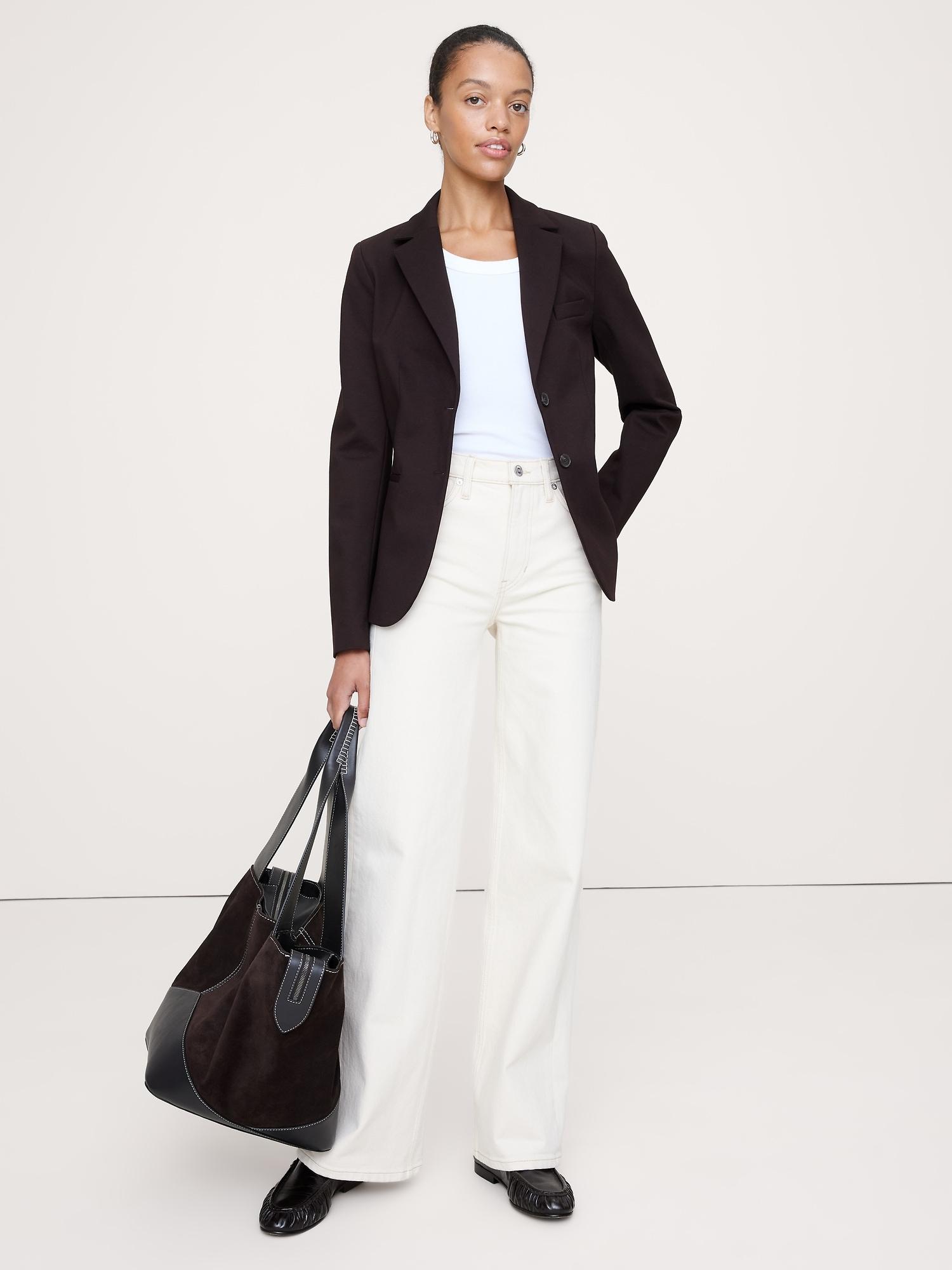 slim everywhere ponte blazer