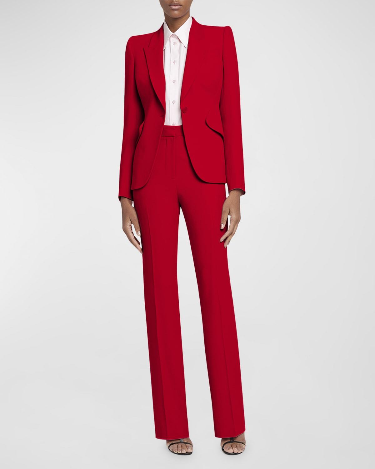 slim-fit bootcut trousers