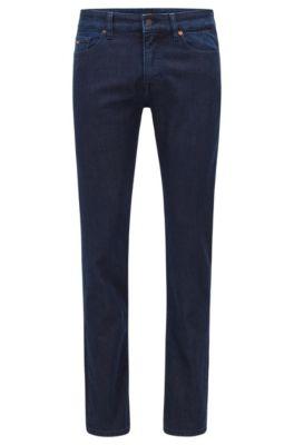 slim-fit jeans in blue comfort-stretch denim- dark blue men's jeans