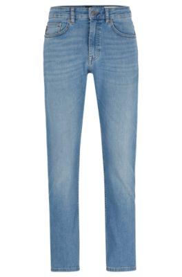 slim-fit jeans in blue super-stretch denim- blue men's jeans
