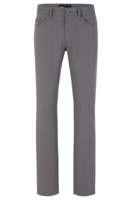 slim-fit jeans in performance-stretch anti-crease fabric- dark grey men's jeans