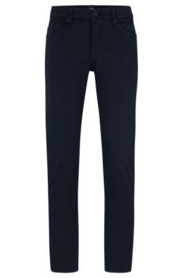 slim-fit jeans in super-soft italian denim- dark blue men's jeans