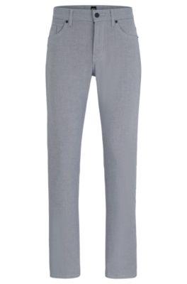 slim-fit jeans in two-tone stretch denim- dark blue men's jeans