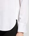slim-fit long-sleeve stretch-silk blouse