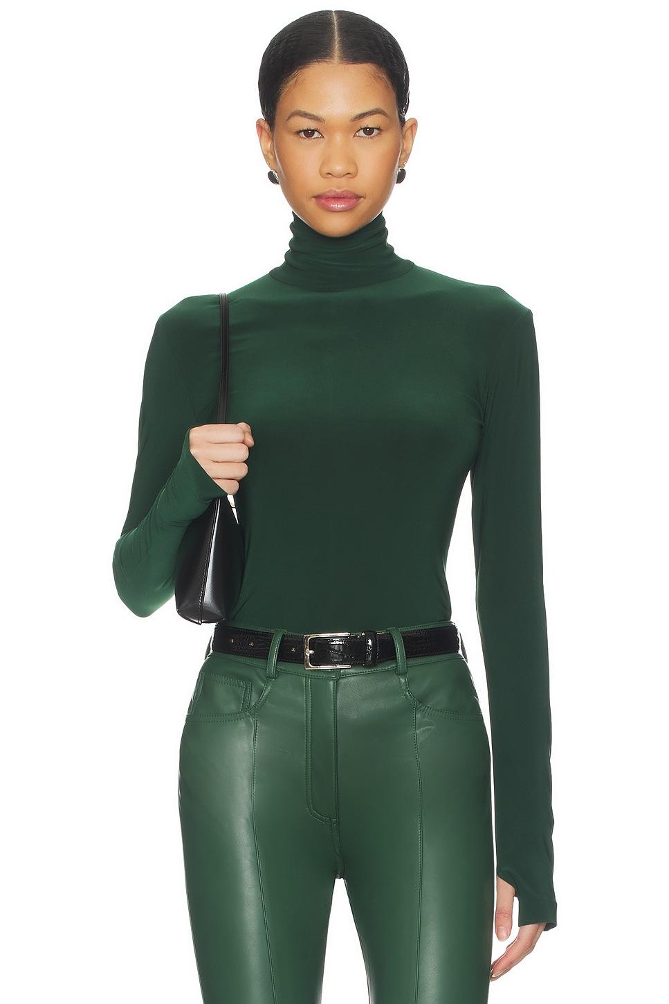 slim fit long sleeve turtle top