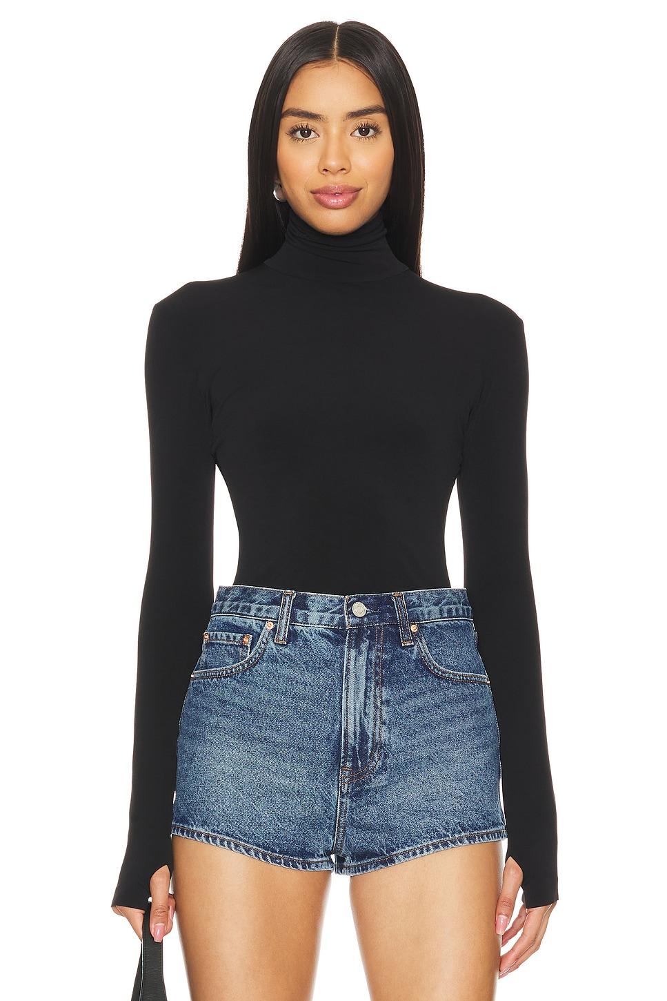 slim fit long sleeve turtleneck top