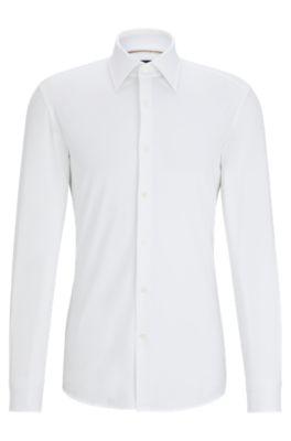 slim-fit shirt- white men's shirts