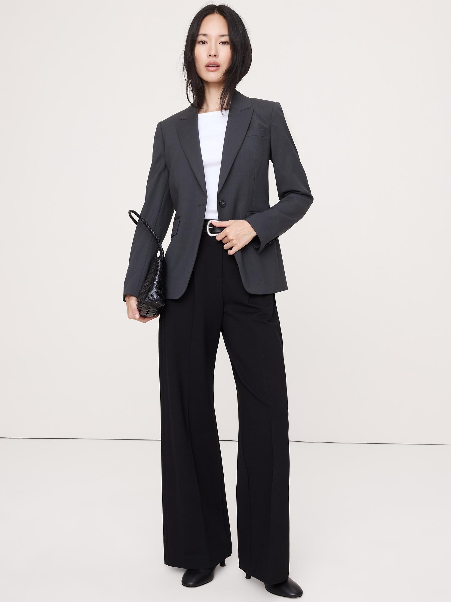 slim italian lightweight wool blazer