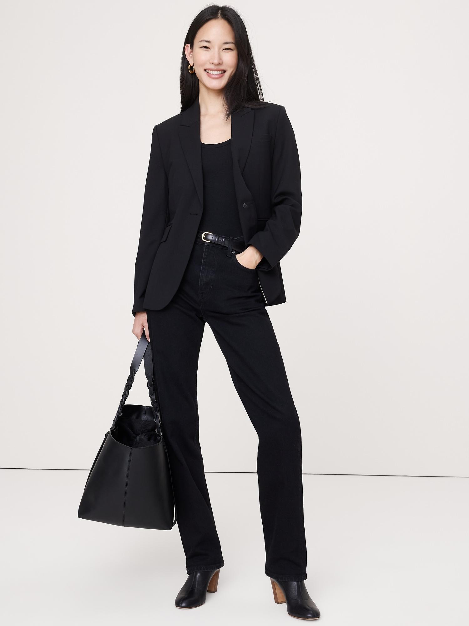 slim italian lightweight wool blazer