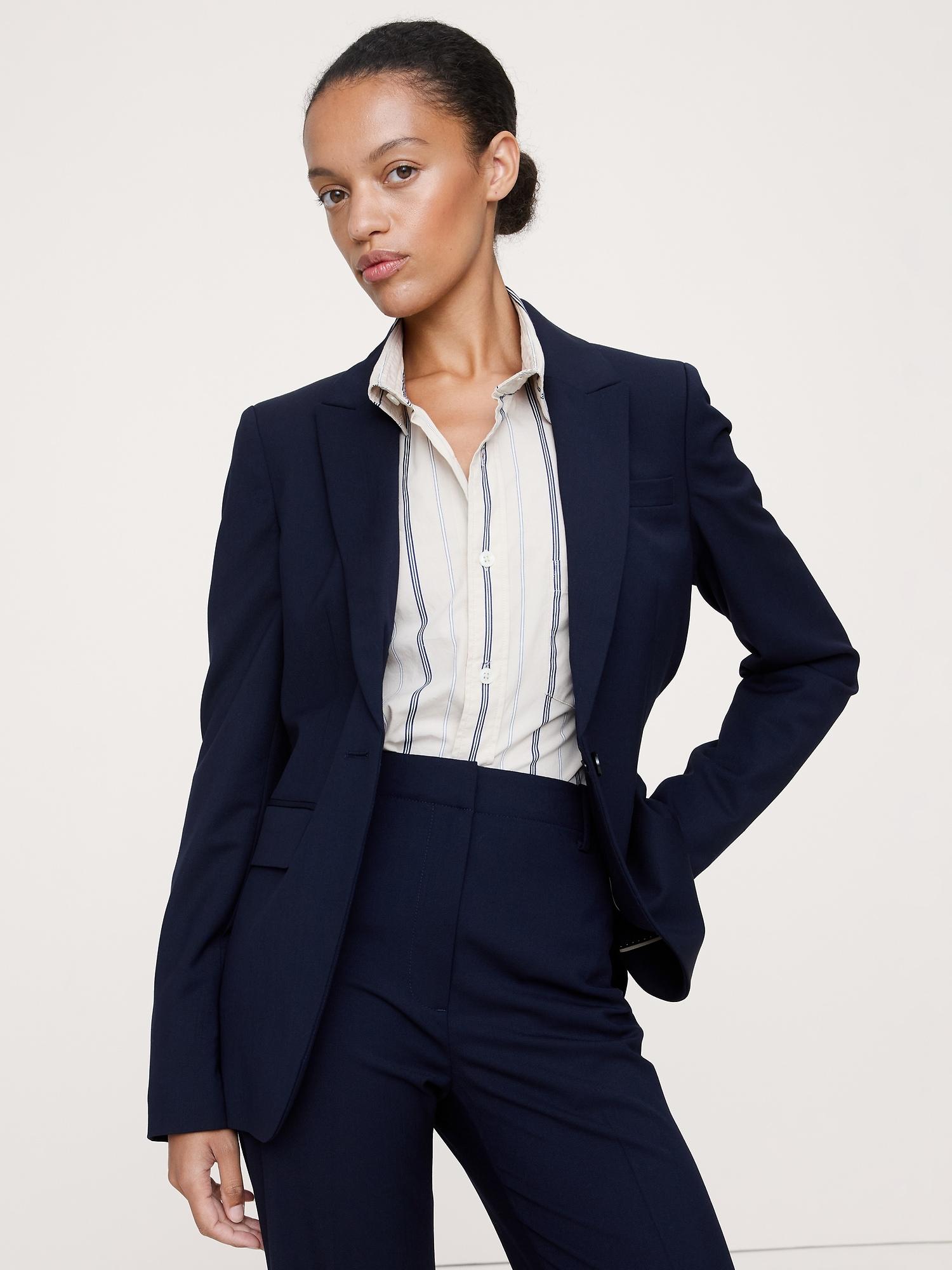 slim italian wool blazer