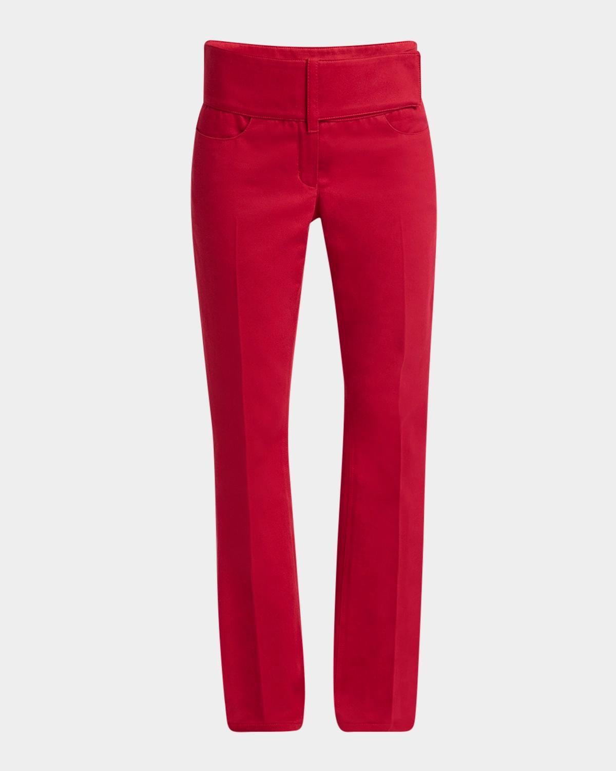 slim-leg tech crepe pants