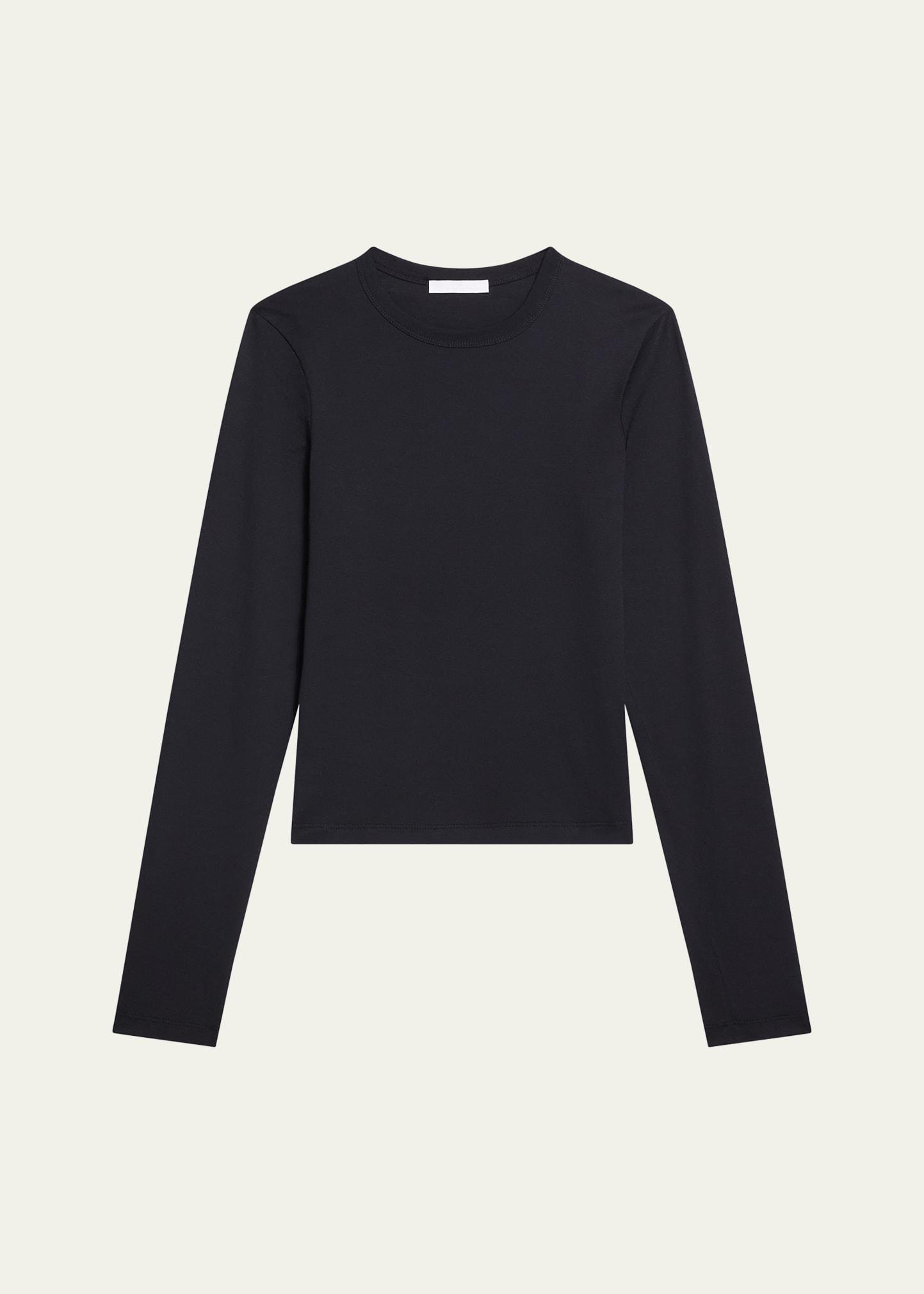 slim long-sleeve logo tee