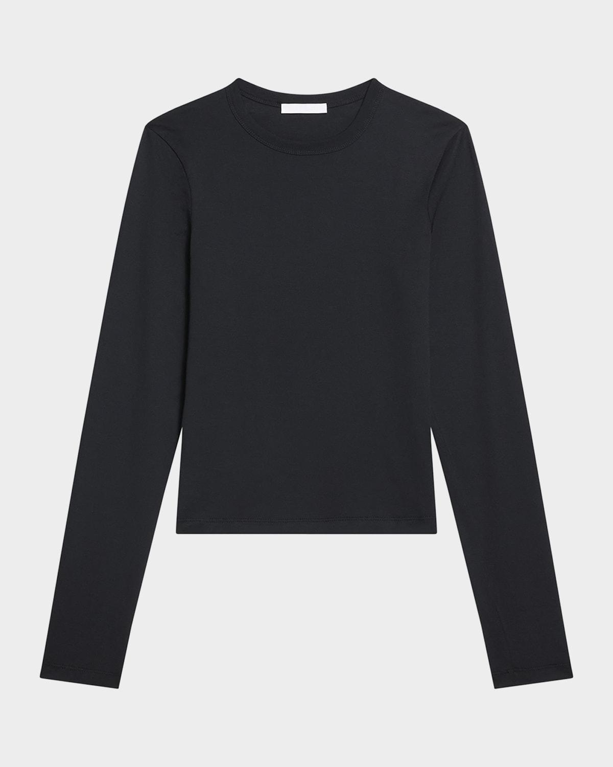 slim long-sleeve logo tee