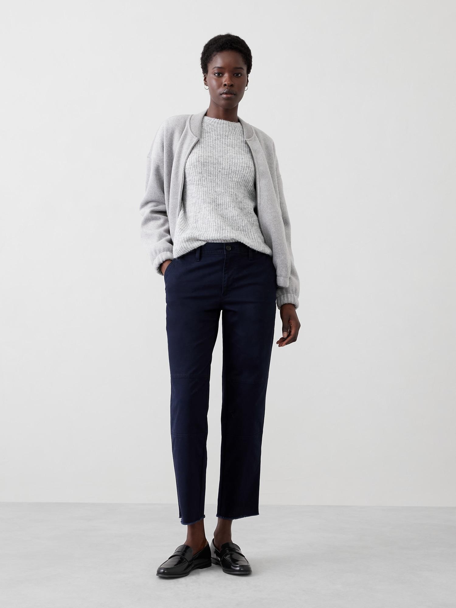 slim mid-rise pull-on chino