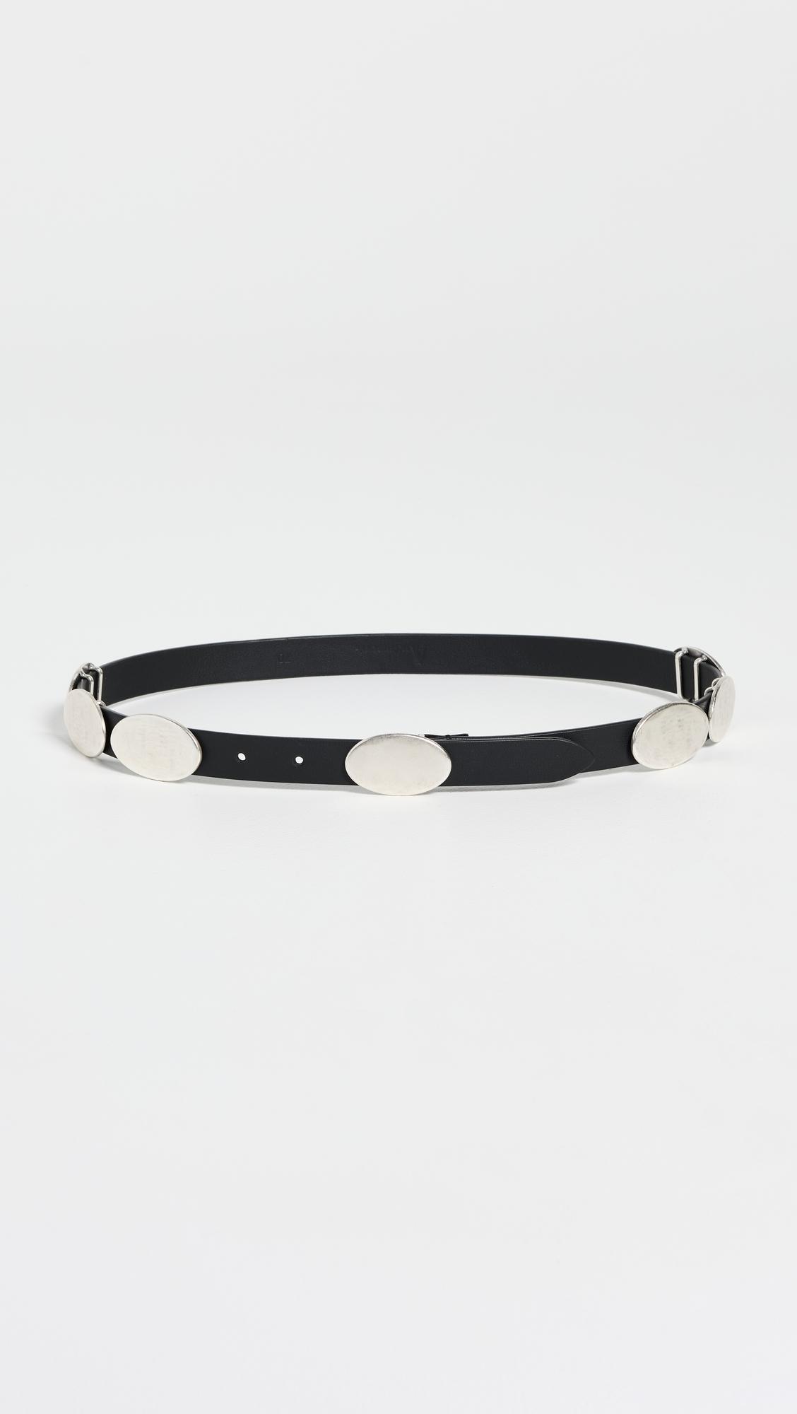 slim nappa calf leather belt