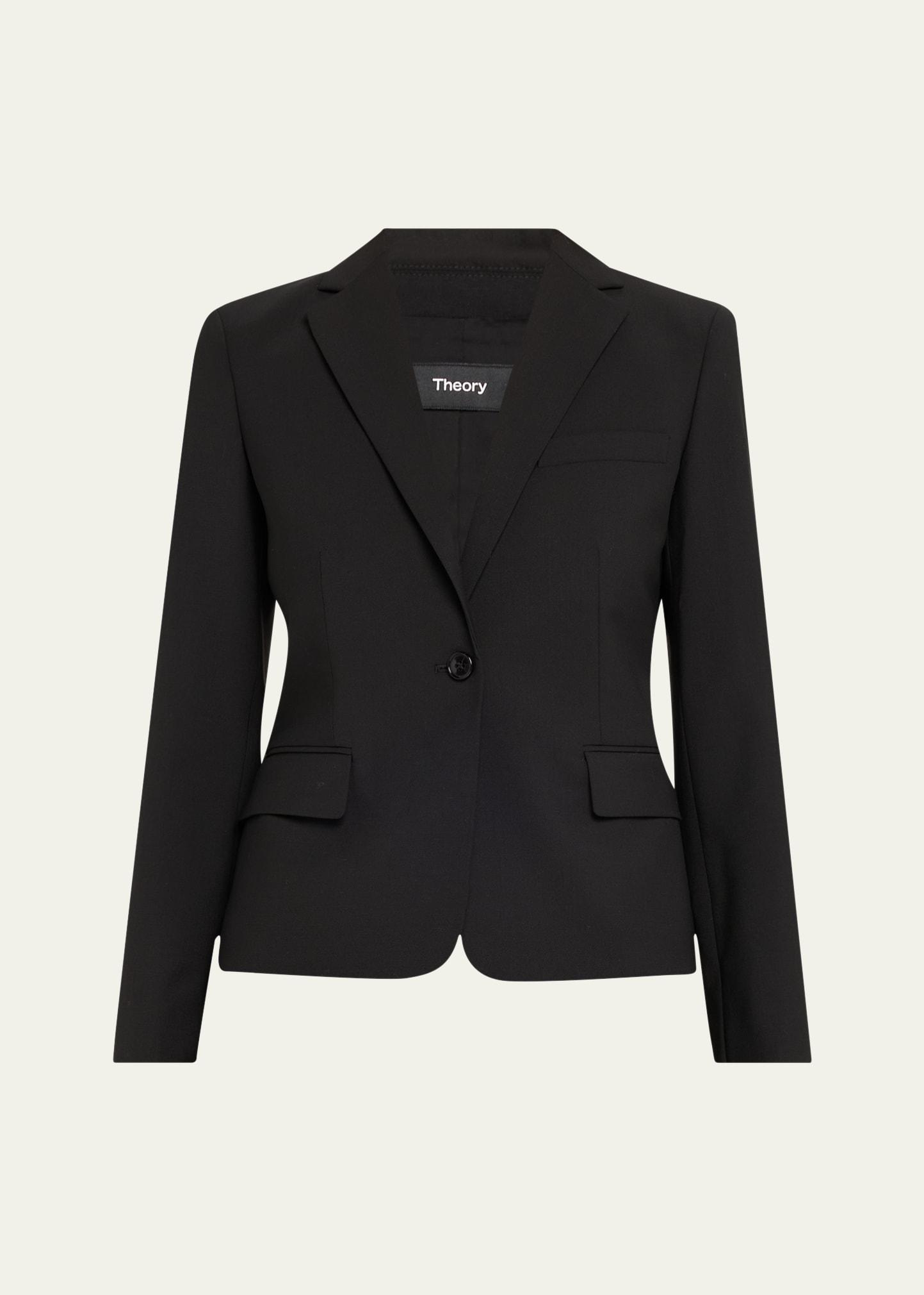 slim one-button jacket