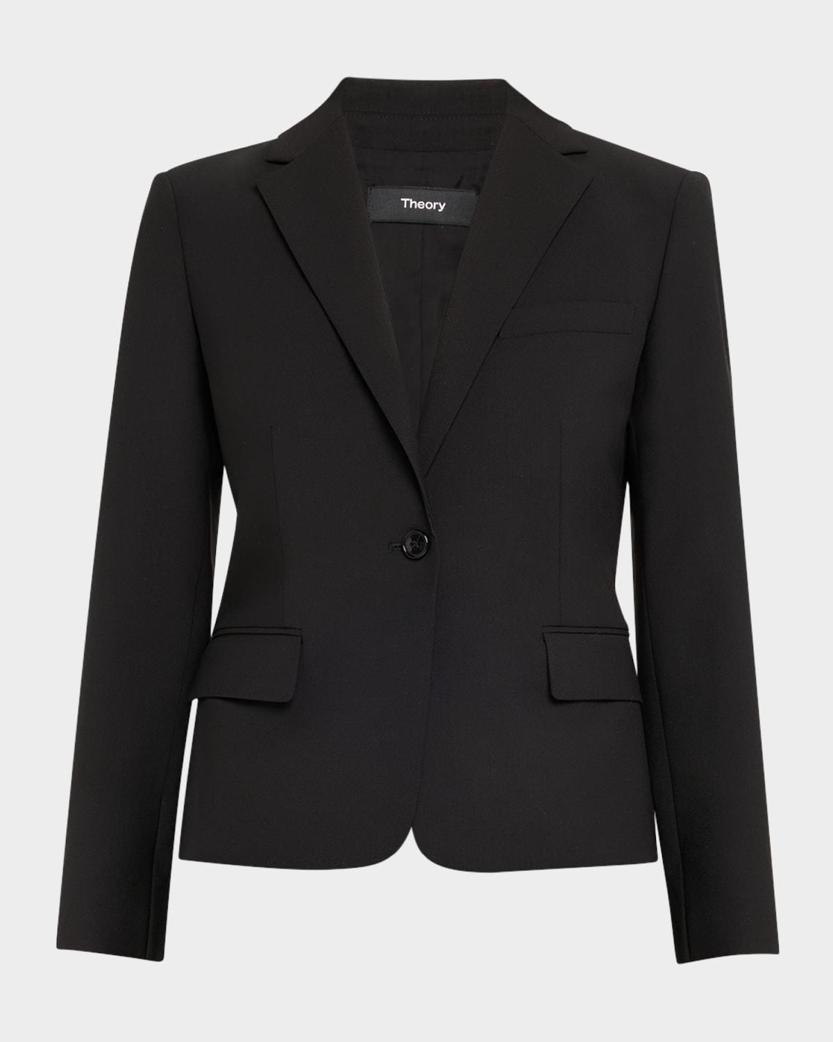 slim one-button jacket