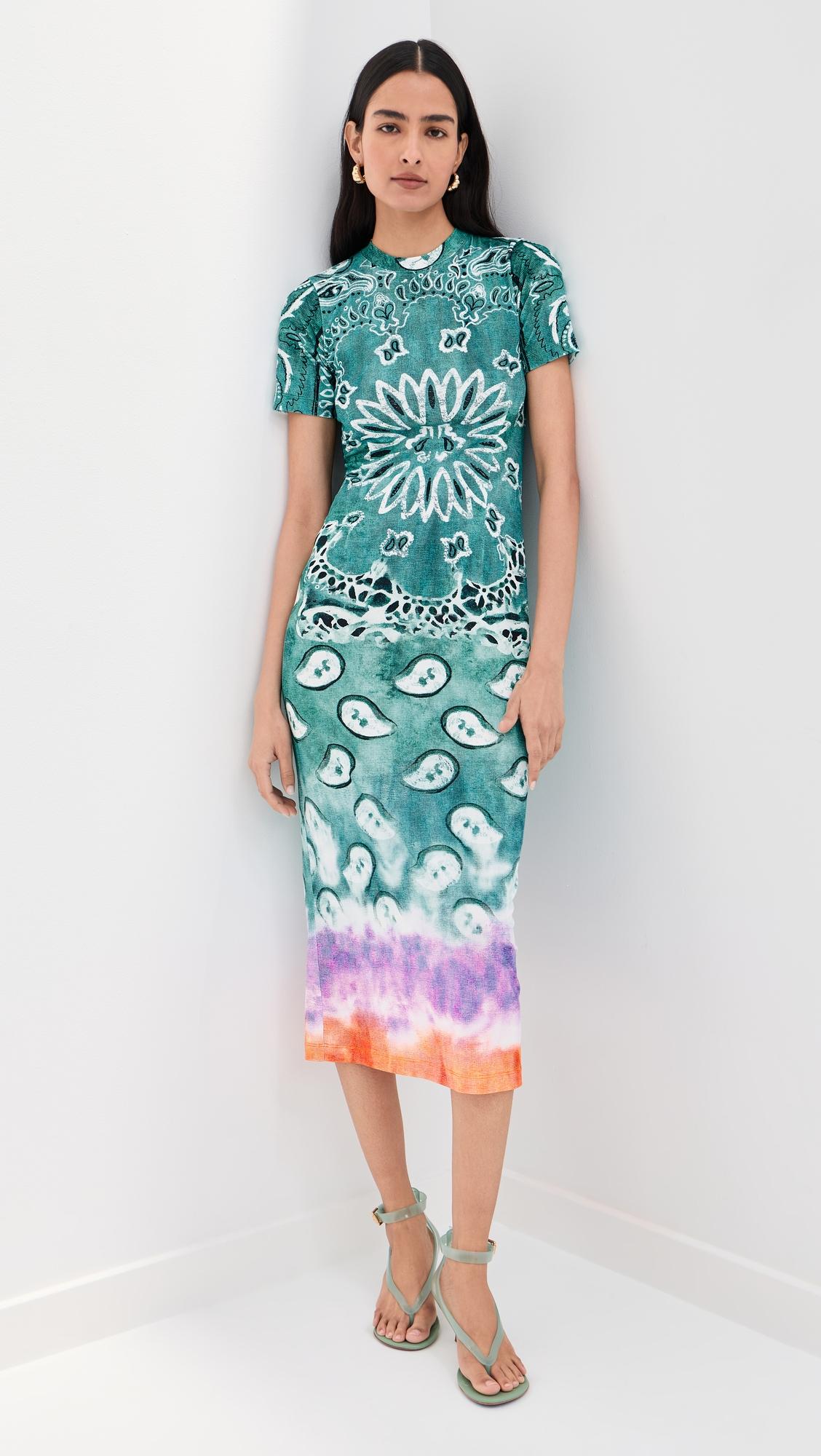 slim printed dress