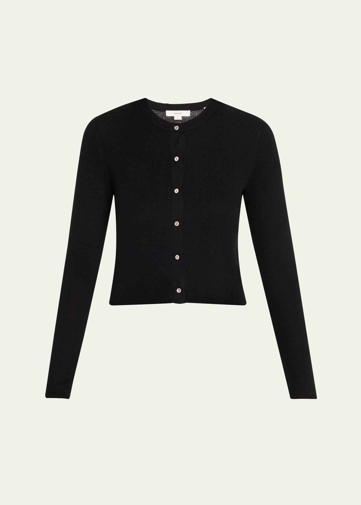 slim ribbed silk-cashmere cardigan