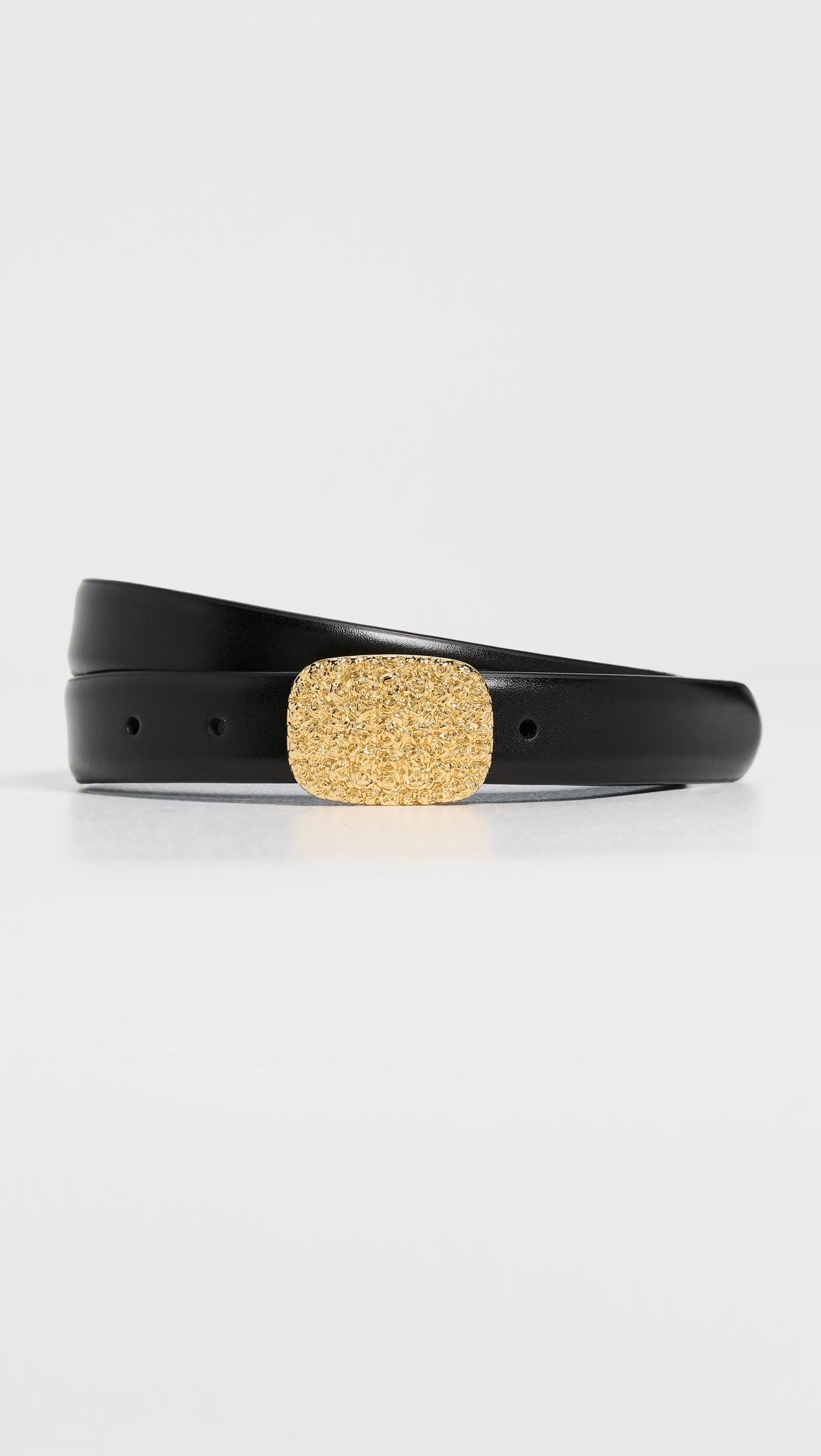 slim semi formal french leather belt