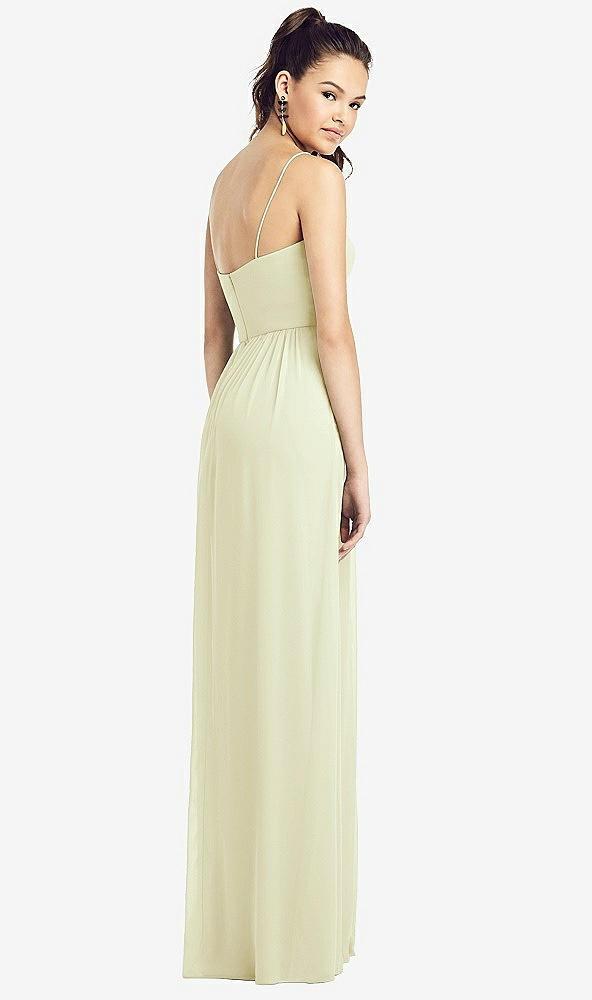 slim spaghetti strap chiffon dress with front slit