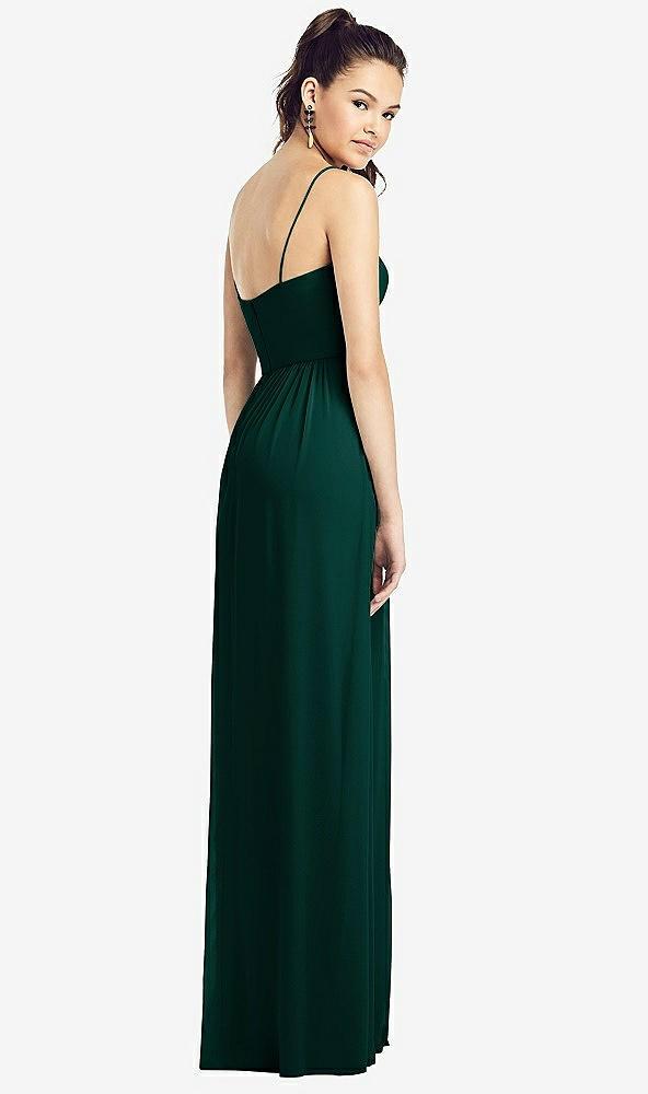 slim spaghetti strap chiffon dress with front slit