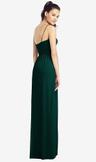 slim spaghetti strap chiffon dress with front slit