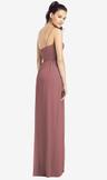 slim spaghetti strap chiffon dress with front slit