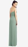 slim spaghetti strap chiffon dress with front slit