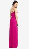 slim spaghetti strap chiffon dress with front slit