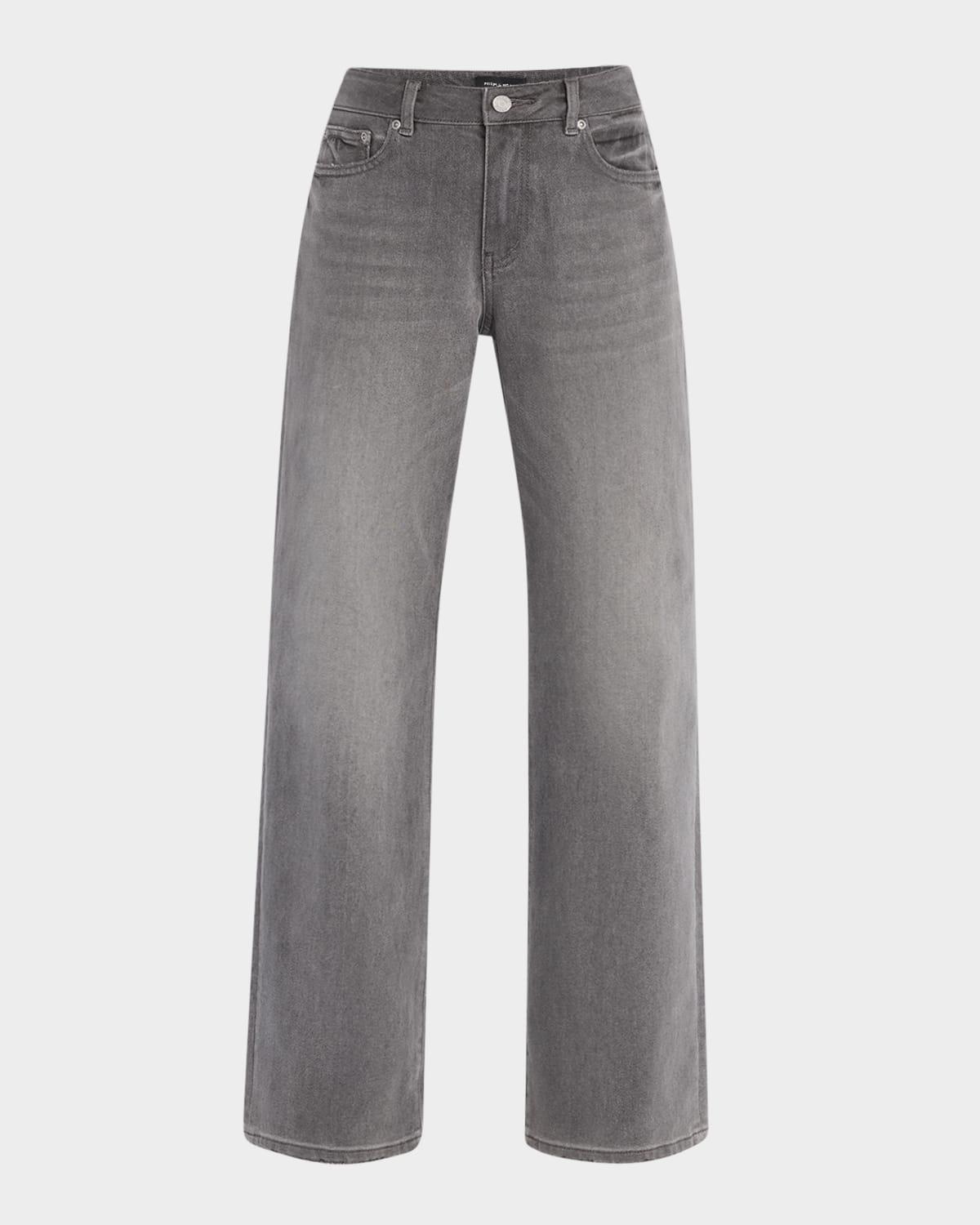 slim straight back cutout jeans