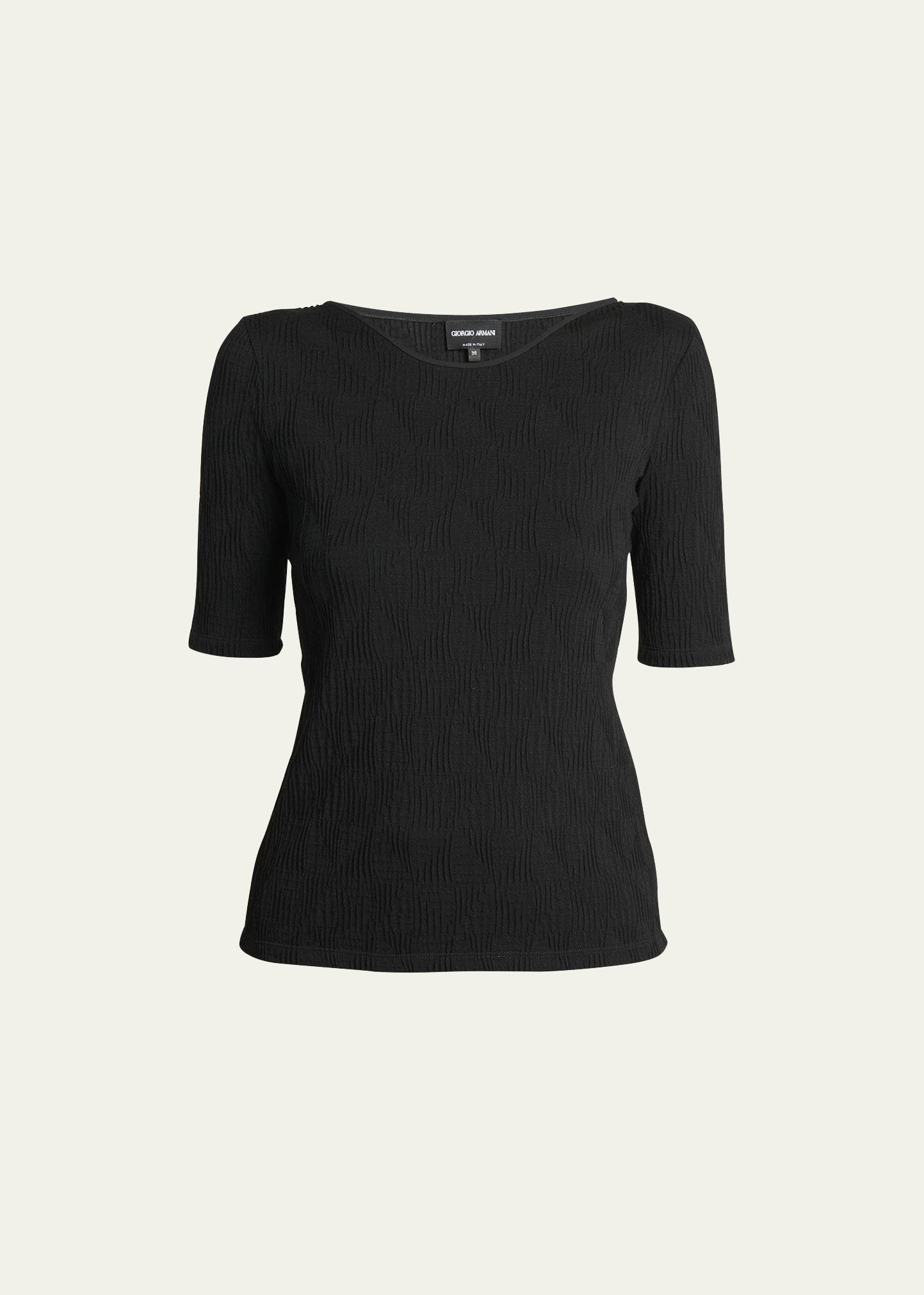slim textured jersey top
