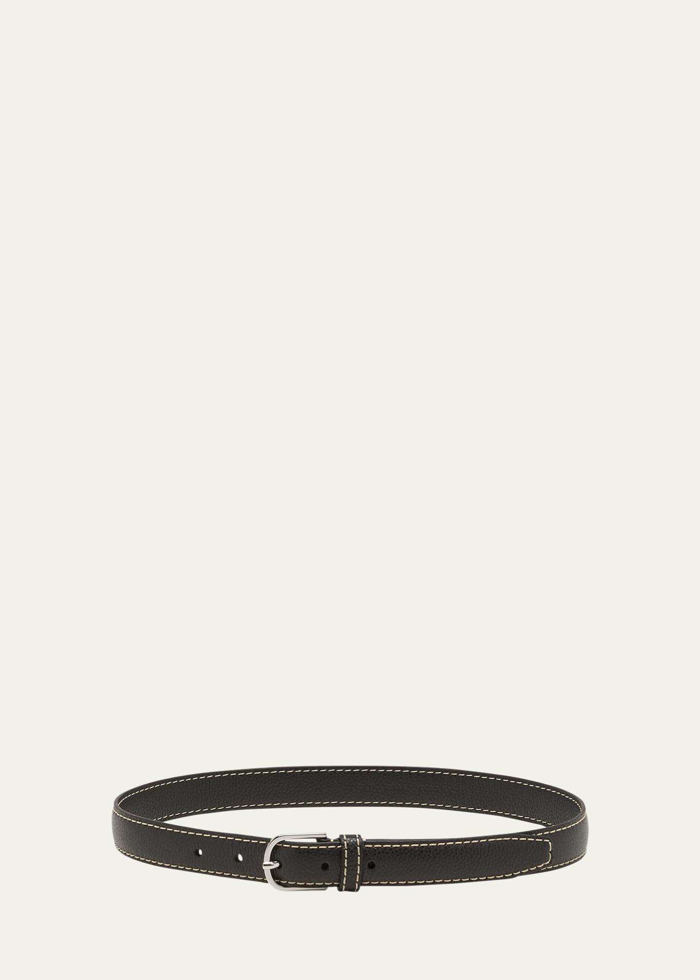 slim trouser leather belt