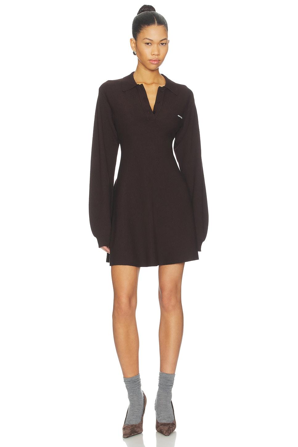 slinky knit polo dress