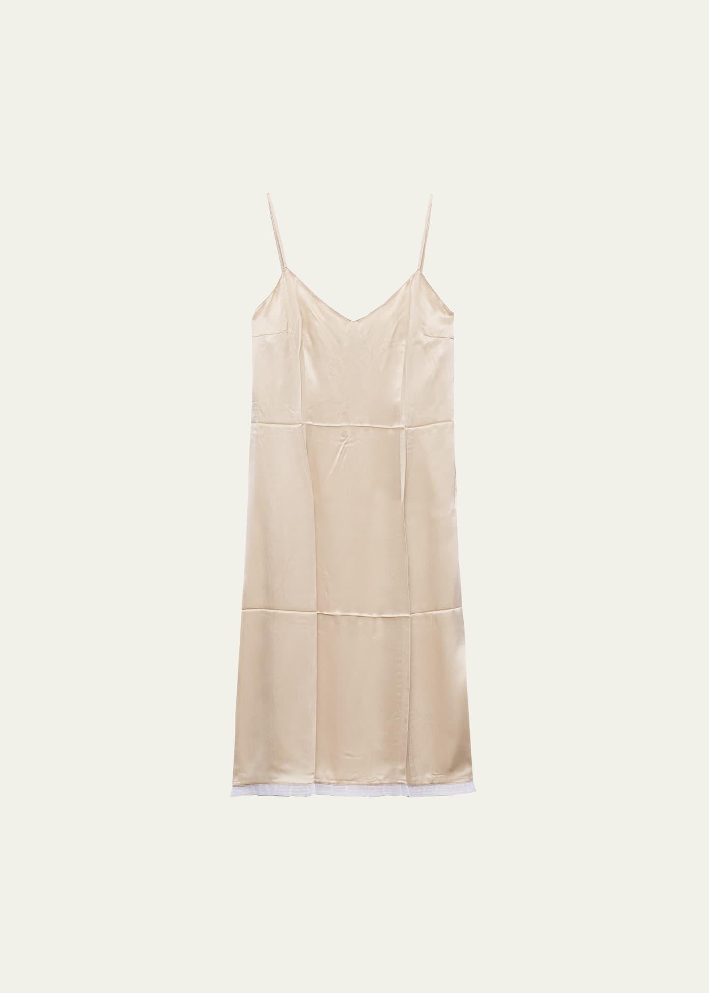 slip crepe satin dress