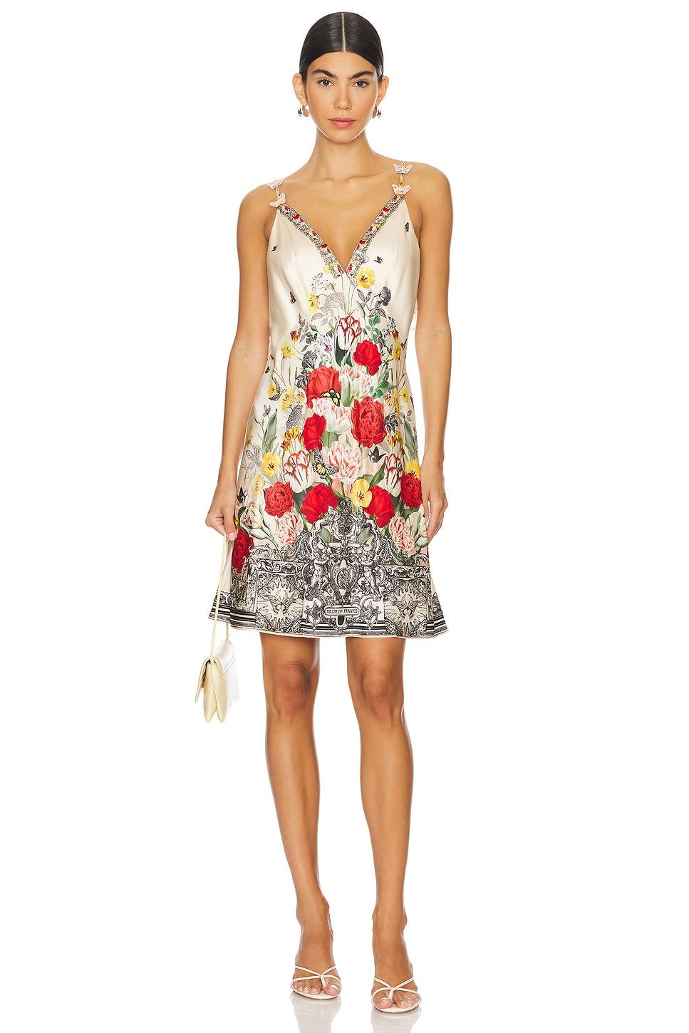 slip dress with back frill
