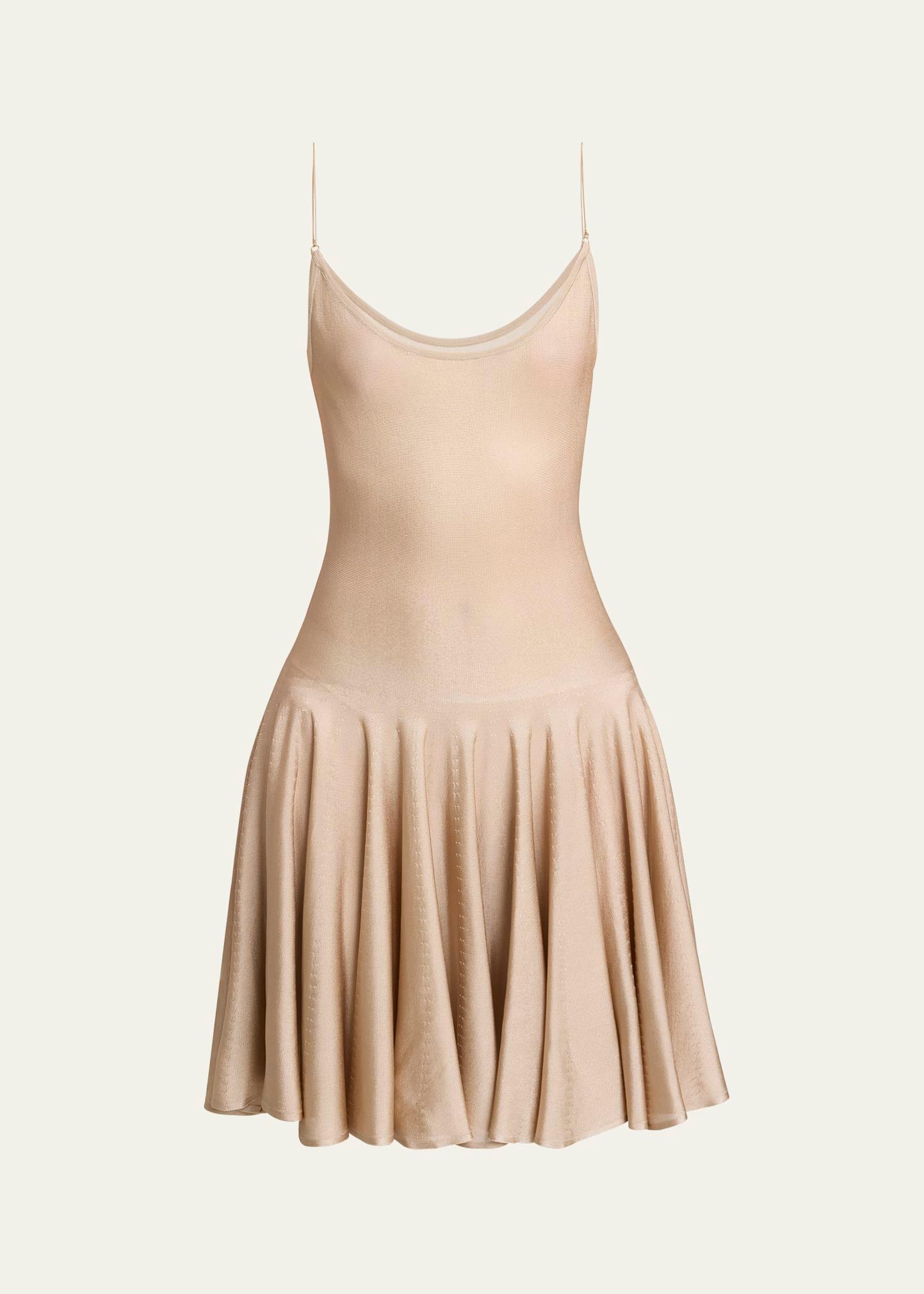 slip flared skirt mini dress