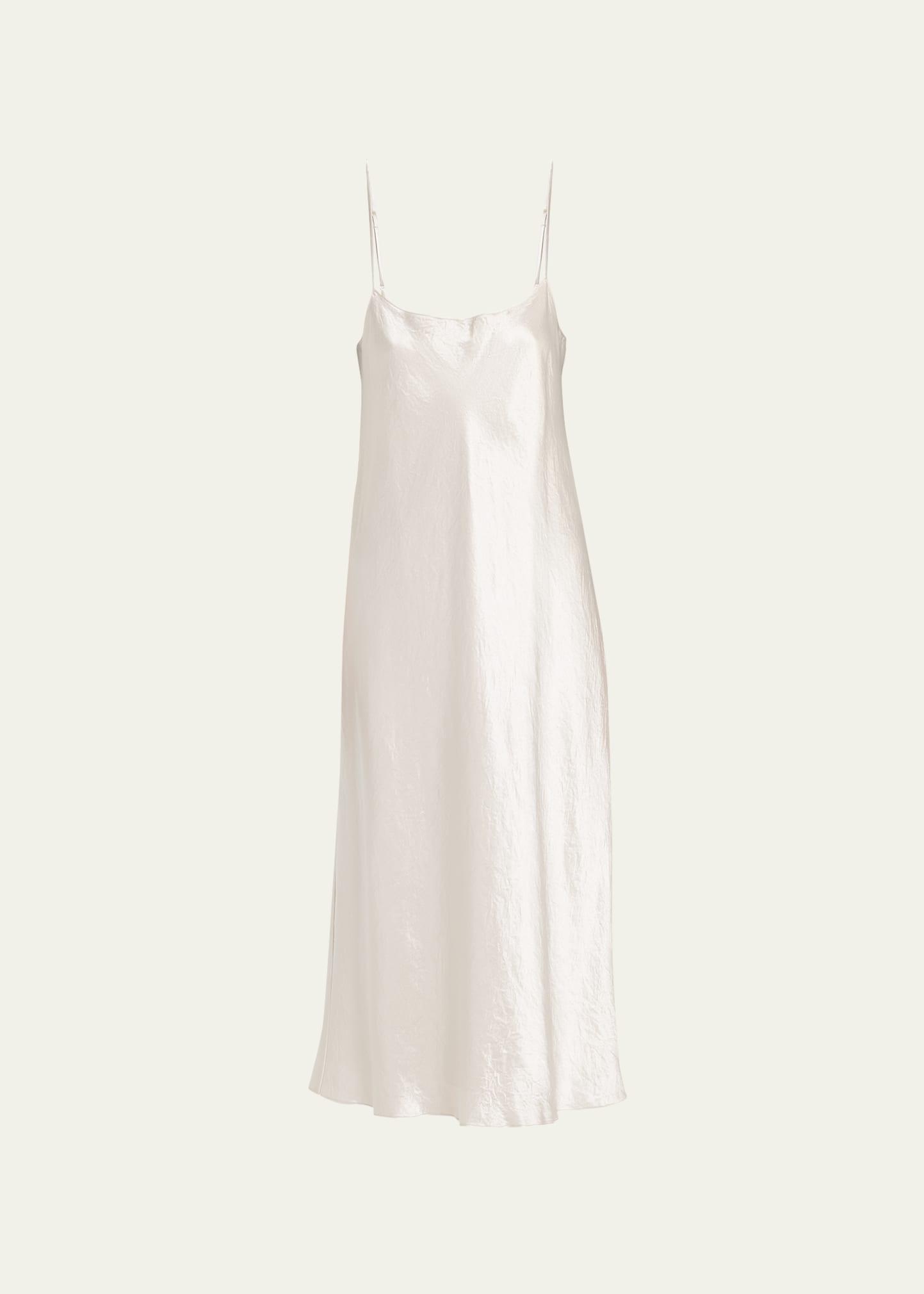 slip satin midi dress