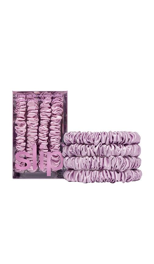 slip skinny scrunchies set of 4 in wildflower.