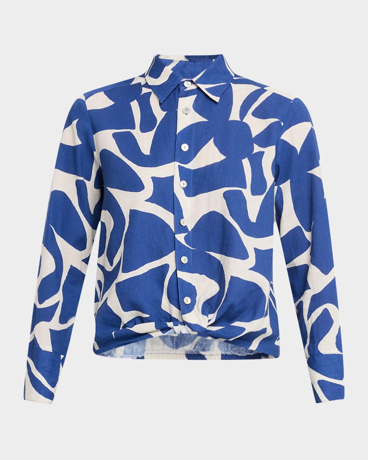 sloane abstract-print shirt