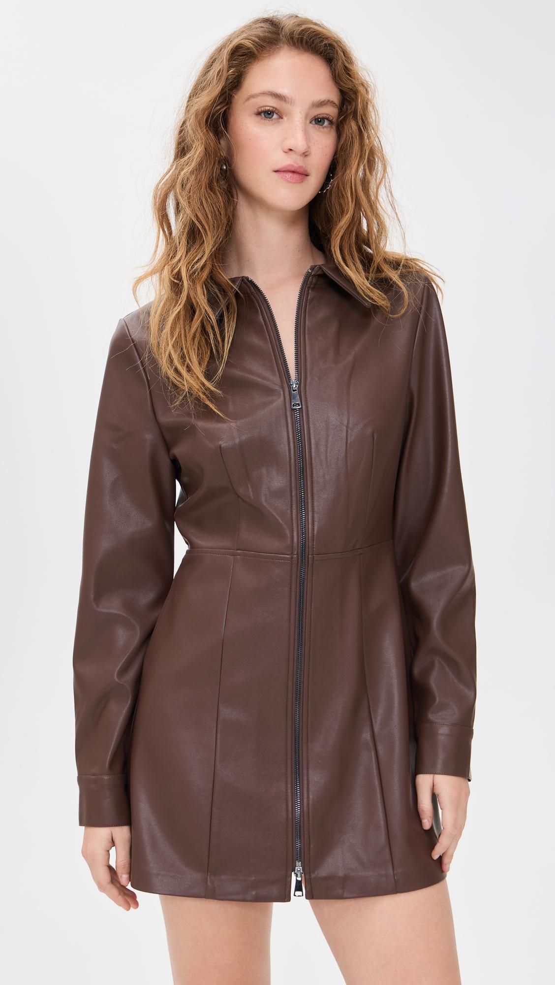 sloane faux leather dress