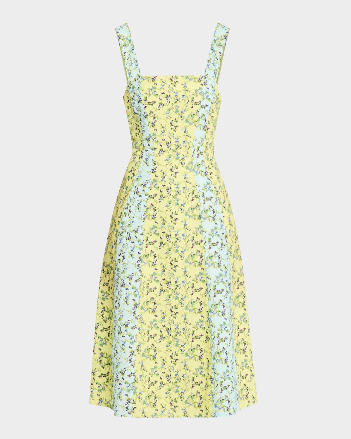 sloane sleeveless floral midi dress