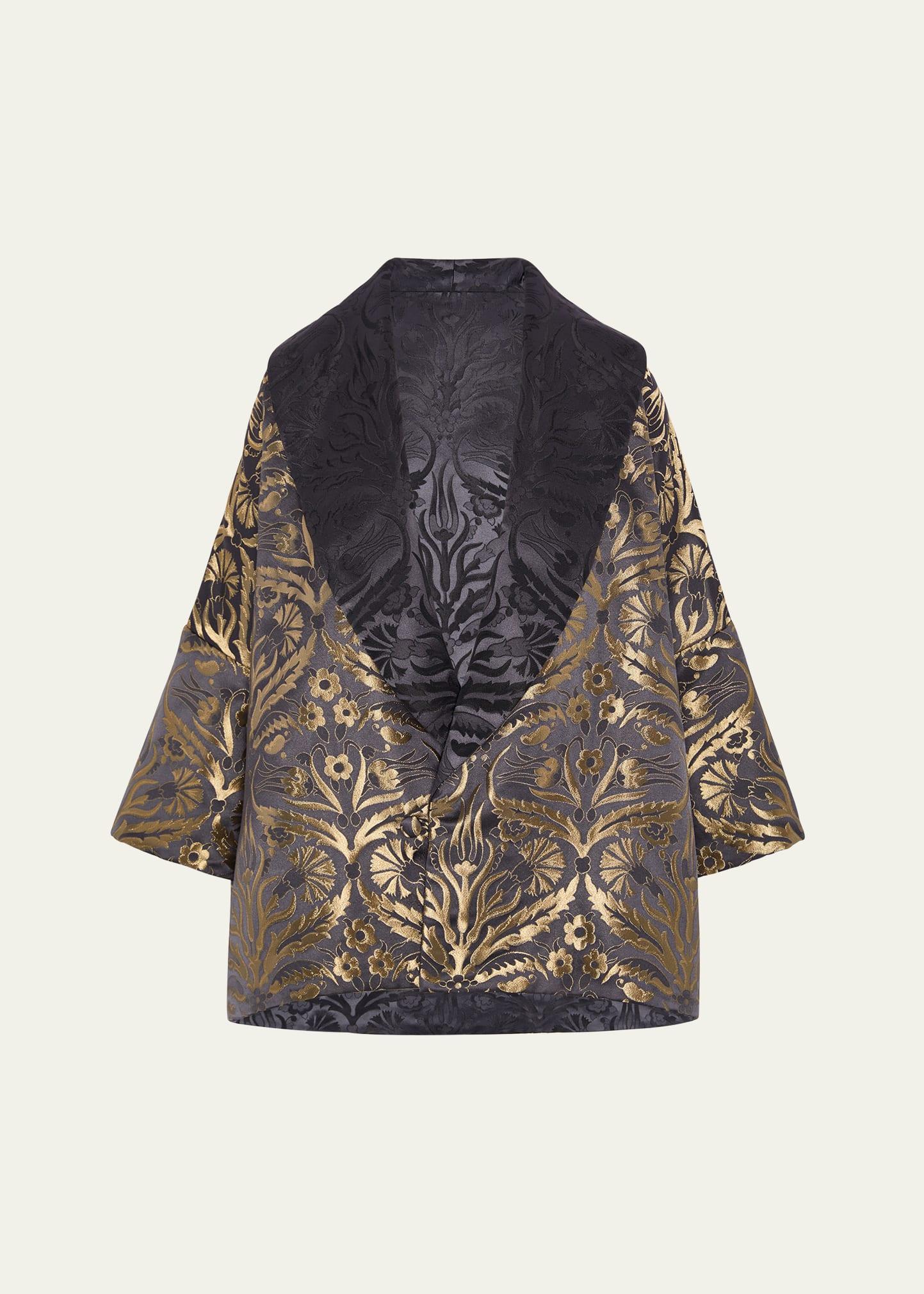 sloped shoulder shawl collar jacket (long length)