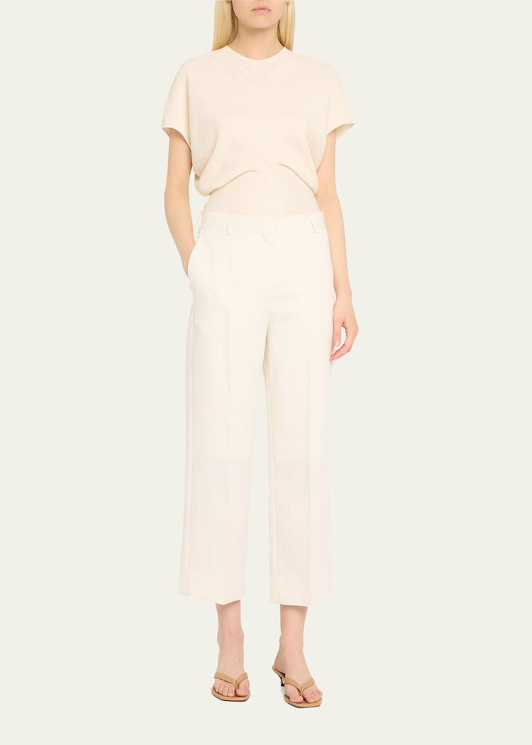 slouch waist short-sleeve top