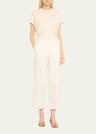 slouch waist short-sleeve top